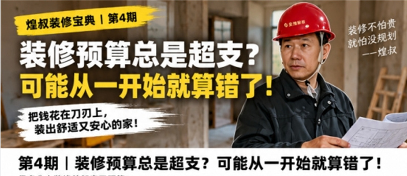 《煌叔装修宝典》第4期丨装修预算总是超支？可能从一开始就算错了！